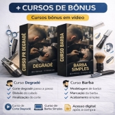 Kit Barbeiro Profissional Completo Tesoura Desbaste Pentes Aparador de pelo nariz