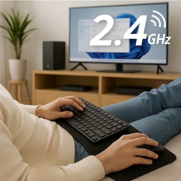 Kit Teclado Mouse Wireless Mouse pad Escritório Silencioso