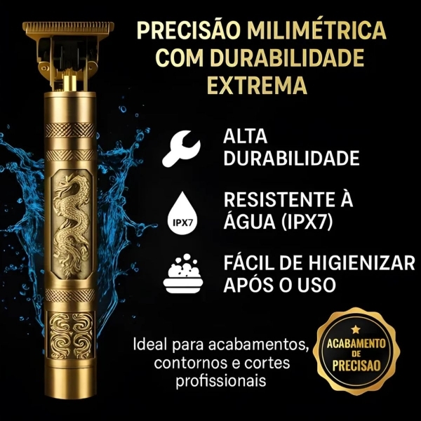 Kit Maquina De Cortar Cabelo Dragao Aparador Pelos De Nariz