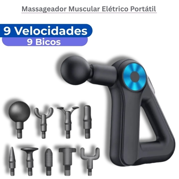 Massageador Muscular Profissional Triangular Ergonômica