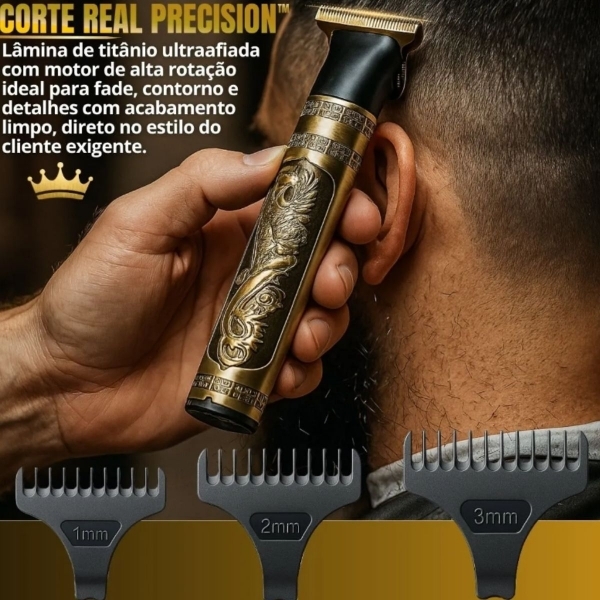 Máquina Dragão 3 Em 1 Para Barba, Bigode E Nariz Silencioso