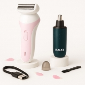 Depilador Elétrico Corporal Lady Shaver Aparador Pelo Nariz Rosa