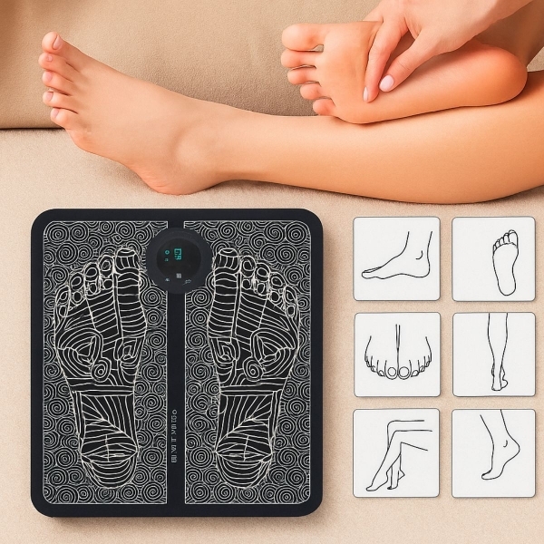 Kit Massageador pescoço e pés - Cinza