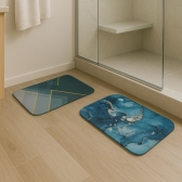 Kit 2 Tapetes Impermeável Antiderrapante Banheiro Cozinha - 2 Quadrado