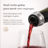 Kit Acessórios para Vinho 5 Peças Saca Rolhas e Dosador