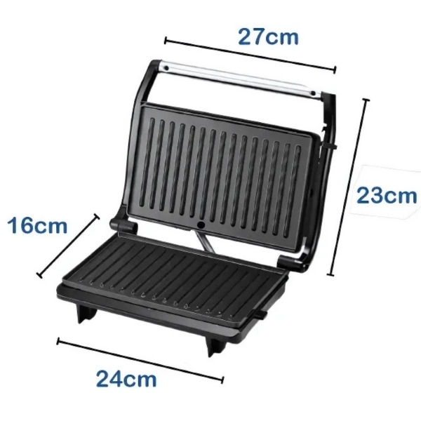 Grill Sanduicheira Press Gourmet Ceramic Inox  Preto 750W