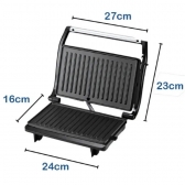 Grill Sanduicheira Press Gourmet Ceramic Inox  Preto 750W