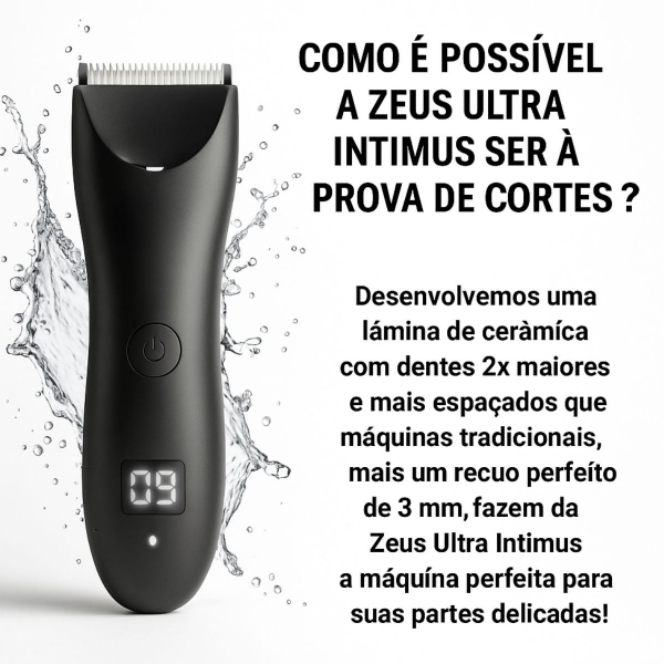 Depilador Masculino Partes Intimas Portátil À Prova D´ Água - Cinza/Prata