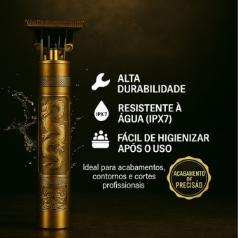 Kit Maquina Dragão Cabelo Barba E Aparador De Pelo De Nariz