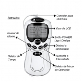 Massageador Digital Aparelho Fisioterapia Eletrochoque Cinza