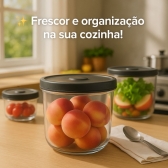 Conjuntos de potes Herméticos Alimentos Marmita Fit redondo