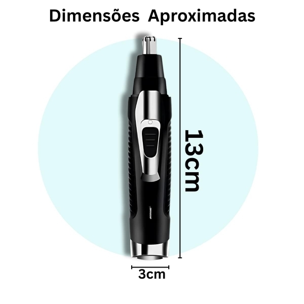 Máquina Aparador Cortador de pelos de nariz e orelha USB