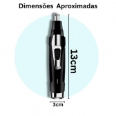 Máquina Aparador Cortador de pelos de nariz e orelha USB