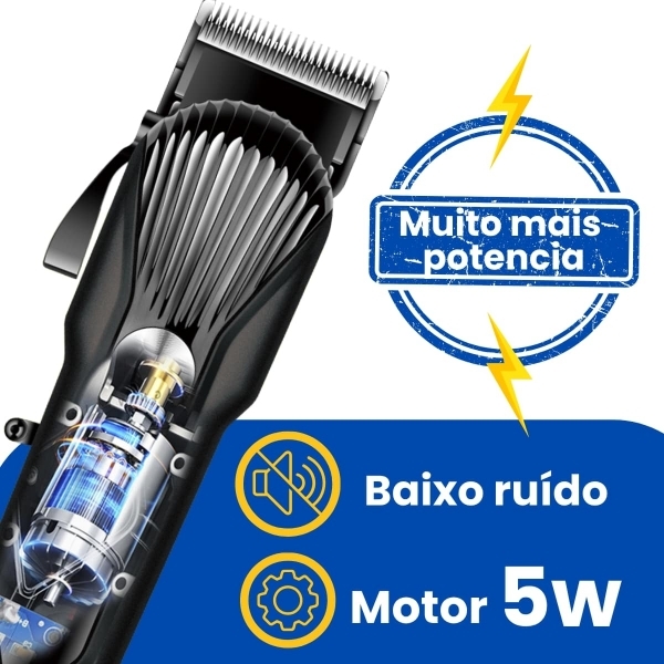 Máquina de Cortar Cabelo Profissional Display Digital 5w