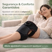 Joelheira Massageadora Aquecida Grafeno Recarregável Sem Fio
