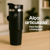 Garrafa Caneca Térmica  900ml - Preta