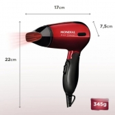 Kit Secador Cabelo Portátil Dobrável PrachaTurmalina Mondial