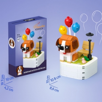 Brinquedo & Decoração de cachorro em blocos criativo