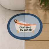 Kit 2 Tapetes Impermeável Antiderrapante Banheiro Cozinha - 2 Redondos