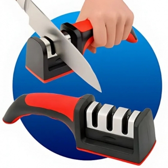 Afiador amolador facas e laminas 3 em 1 profissional