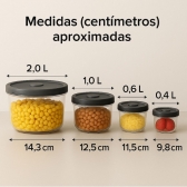 Conjuntos de potes Herméticos Alimentos Marmita Fit redondo