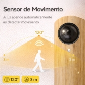 Kit Luminárias Arandela LED USB Recarregável Sensor Presença