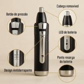 Kit Maquina Dragão Cabelo Barba E Aparador De Pelo De Nariz