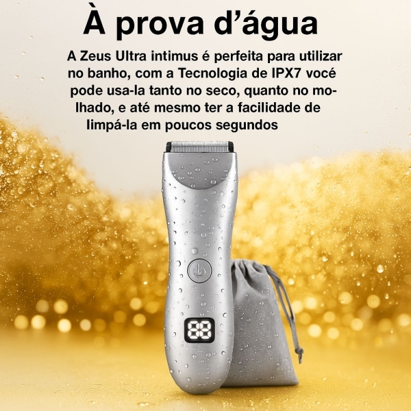 Depilador Masculino Partes Intimas Portátil À Prova D´ Água - Cinza/Prata