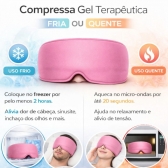 Máscara Gel Terapêutica Fria Quente Dor Cabeça e Olhos - Rosa