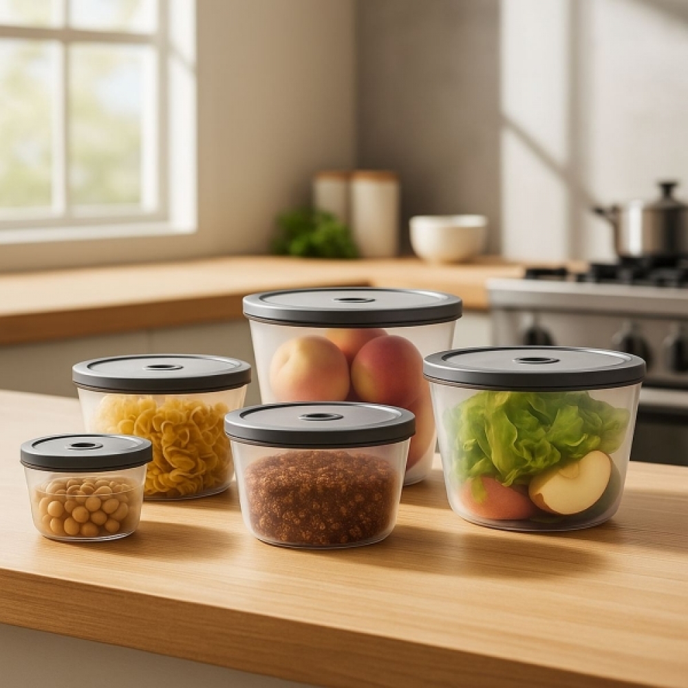 Conjuntos de potes Herméticos Alimentos Marmita Fit redondo