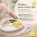 Prato Infantil Com Divisorias Flor Garfo E Colher BPA Free - Gato Branco