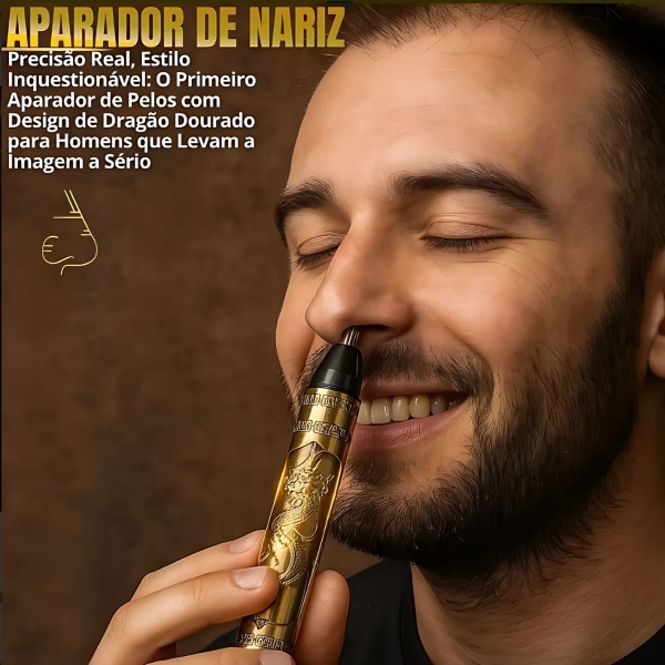 Máquina Dragão 3 Em 1 Para Barba, Bigode E Nariz Silencioso