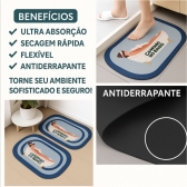 Kit 2 Tapetes Impermeável Antiderrapante Banheiro Cozinha - 2 Redondos
