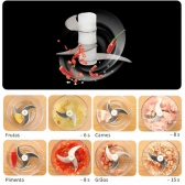 Mini Processador Moedor De Alimentos 250ml 3 Lâminas Usb