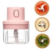 Mini Processador Moedor De Alimentos 250ml 3 Lâminas Usb