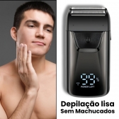 Máquina Cortar Cabelo 5w Led Barbeador 5w Aparador Pelos Preta/dragão