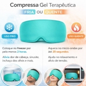 Máscara Gel Terapêutica Fria Quente Dor Cabeça e Olhos - Verde-água