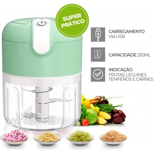Mini Processador de Alimentos - Triturador Elétrico