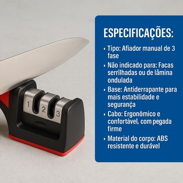 Kit Balança de Cozinha 10kg e Amolador de Facas Profissional