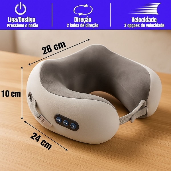 Kit Massageador pescoço e pés - Cinza