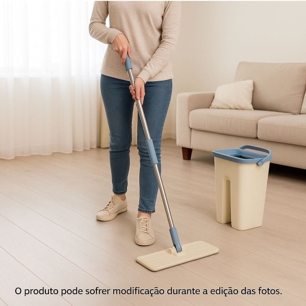 Mop limpeza 6L com balde articulado esfregão multiuso casa