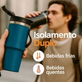 Garrafa Caneca Térmica  900ml - Azul