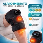 Joelheira Massageadora Aquecida Grafeno Recarregável Sem Fio