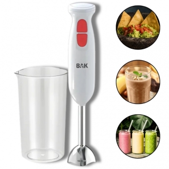 Mixer Misturador Elétrico Branco Bak 300w Com 600ml 110v