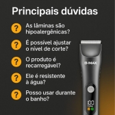 Kit Depilador Corporal Masculino Cerâmica 5W Aparador Nasal