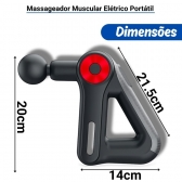 Massageador Muscular Profissional Triangular Ergonômica