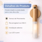 Kit Luminárias Arandela LED USB Recarregável Sensor Presença