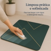 Kit 2 Tapetes Impermeável Antiderrapante Banheiro Cozinha - Redondo/Quadrado