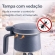 Açucareiro de Vidro 350ml com Tampa Vedada e Colher Azul e Cinza - Cinza