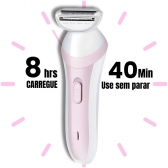 Depilador Elétrico Corporal Lady Shaver Aparador Pelo Nariz Rosa
